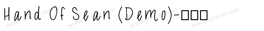 Hand Of Sean (Demo)字体转换